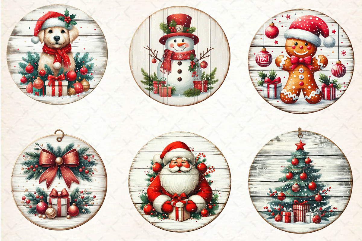 Vintage Christmas Ornaments Clipart, an Illustration by CreationArt (Photo 2 of 5)