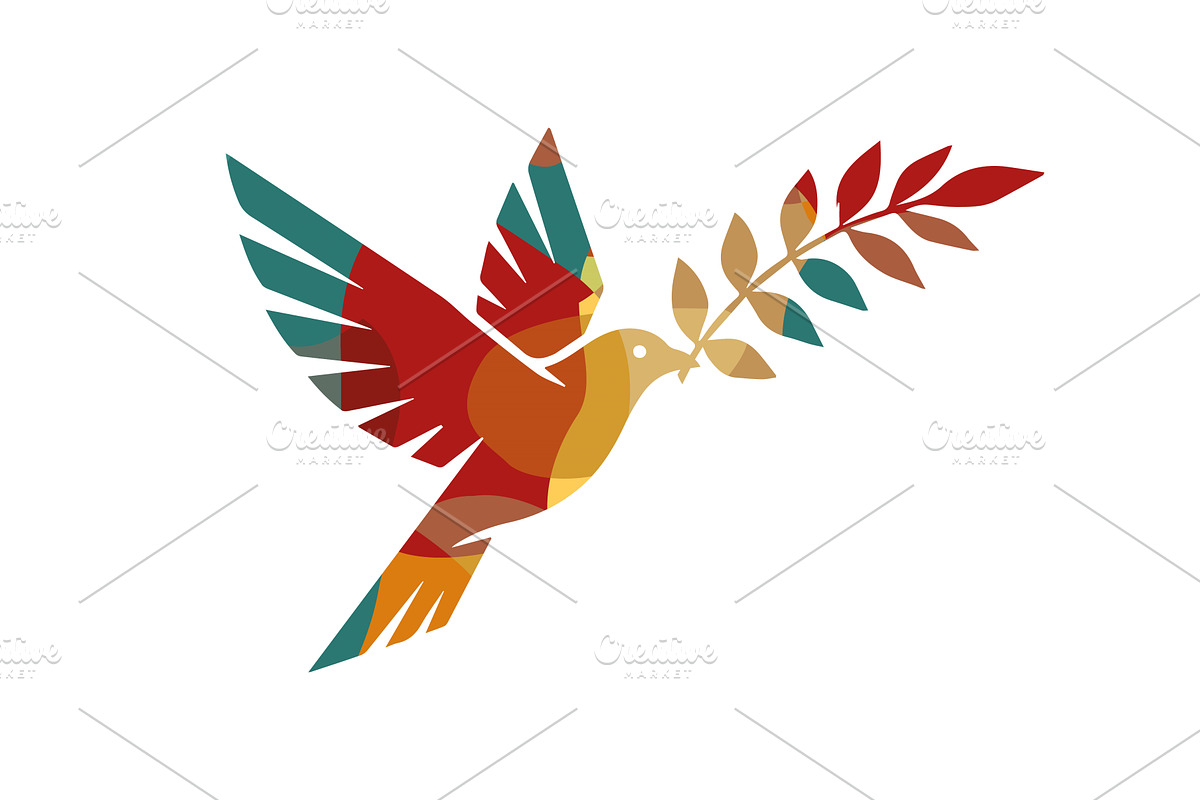 Abstraction of a dove of peace. hand, an Animal Illustration by Nenahliadava Design