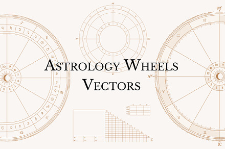 Astrology Wheel Vector, an Illustration by jessicamdesign