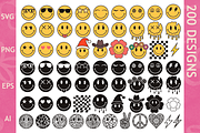 200 Retro Clipart & Cut Files,Hippie, an Object Graphic by Doodle Cloud Studio (Thumbnail 4 of 4)