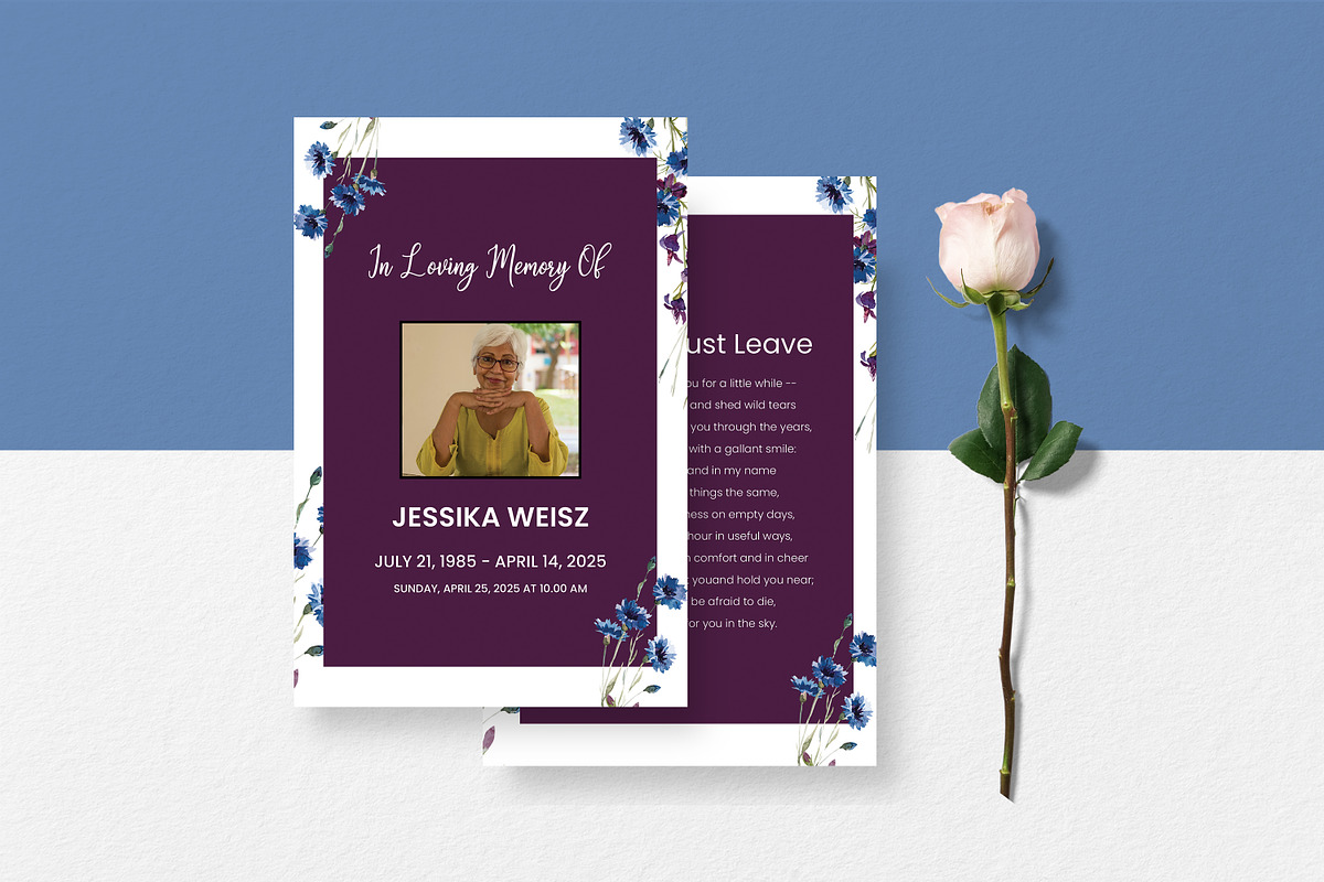 Funeral Program And Prayer Card, a Brochure Template by crazyOWL (Photo 2 of 8)