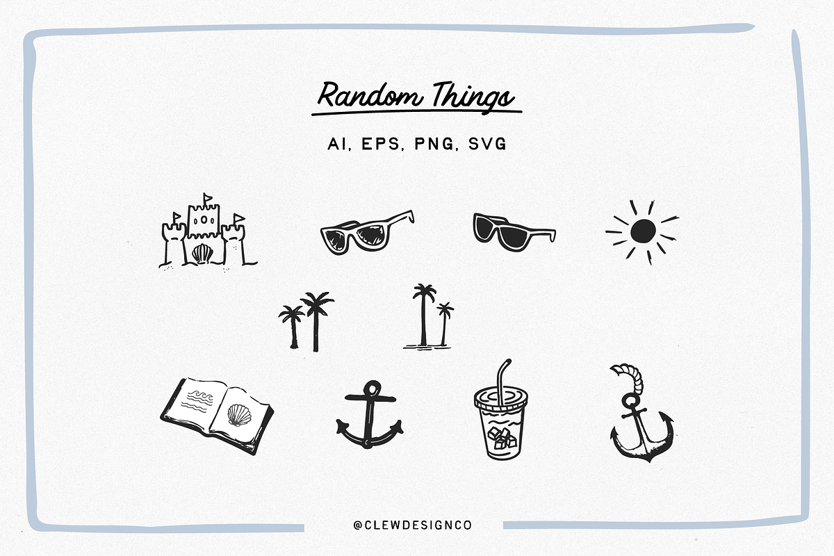 Hand-Drawn Beach Illustration Pack, a Seasonal Illustration by CLew Design Co (Photo 4 of 10)
