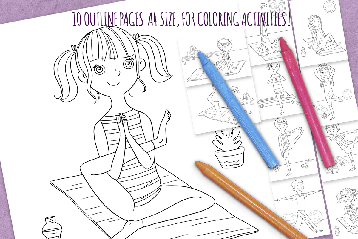 Yoga Kids Clipart, an Illustration by AnimadDesign (Photo 9 of 10)