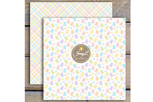 Pastel Gummy Bear Digital Papers