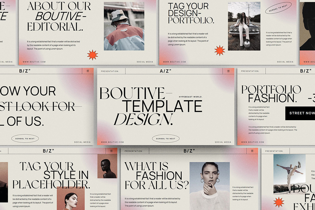Boutive Keynote Presentation, a Presentation Template by slidenotion (Photo 1 of 7)