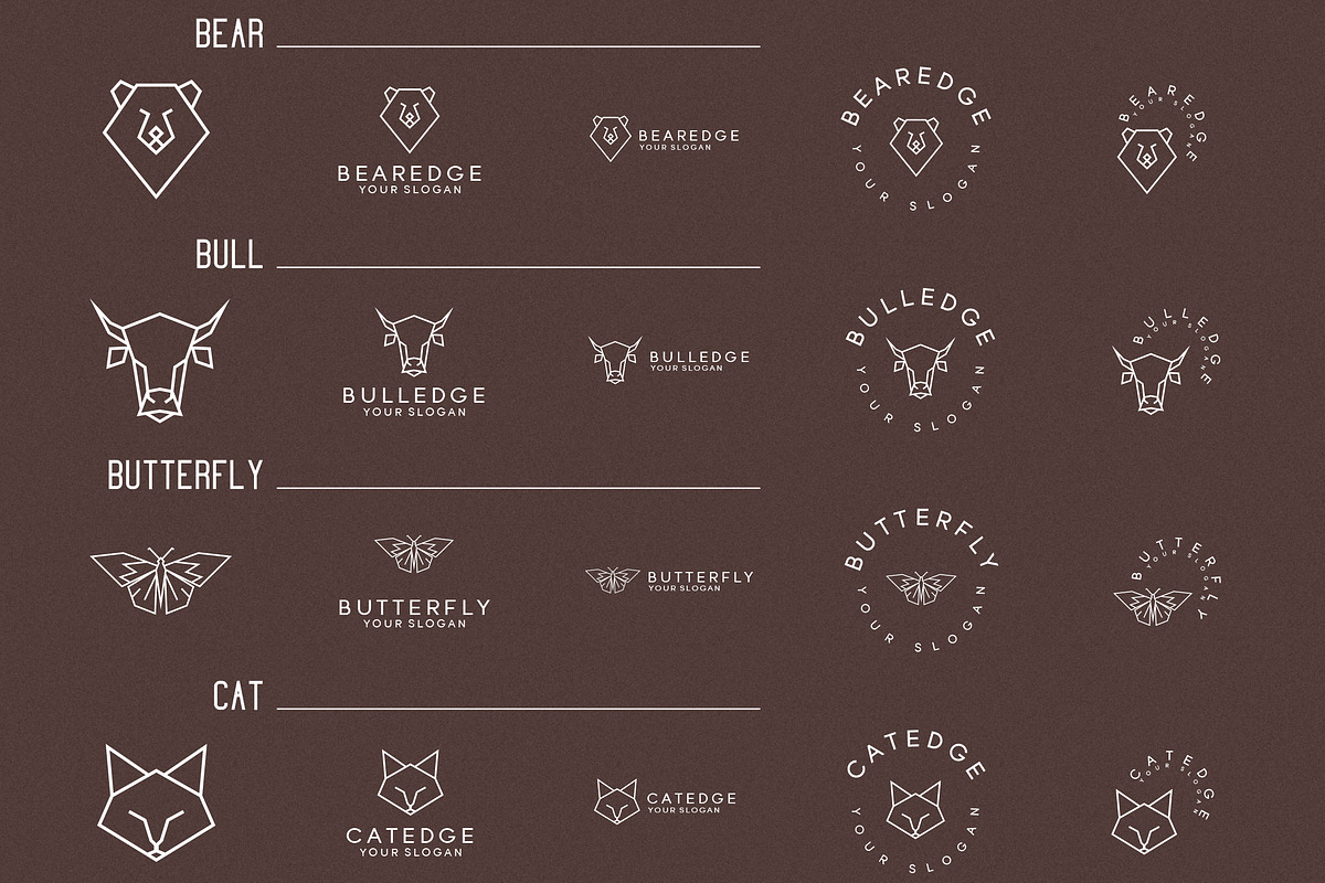 116 Geometric Animal Logos -30%, a Branding & Logo Template by VP Fonts (Photo 4 of 11)