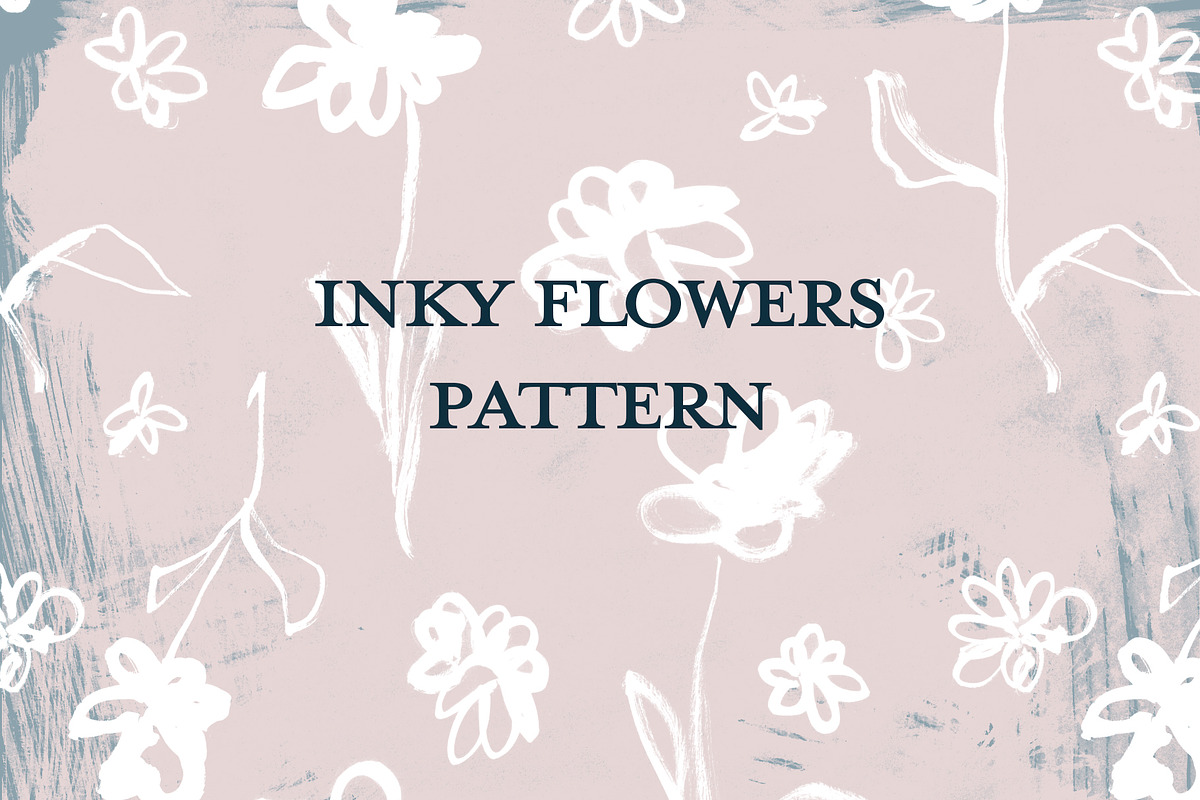 Hand Painted Inked Flowers - Raster, a Texture Illustration by thebrine_creative (Photo 5 of 7)