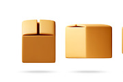 3D Set of cardboard box icons in, a Transportation Illustration by Abscent (Thumbnail 3 of 3)