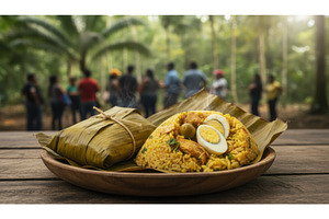 Traditional banana leaf wrapped rice, a Food & Drink Photo by Igor Tichonow