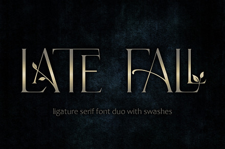 Late Fall - floral font duo, a Serif Font by Innire