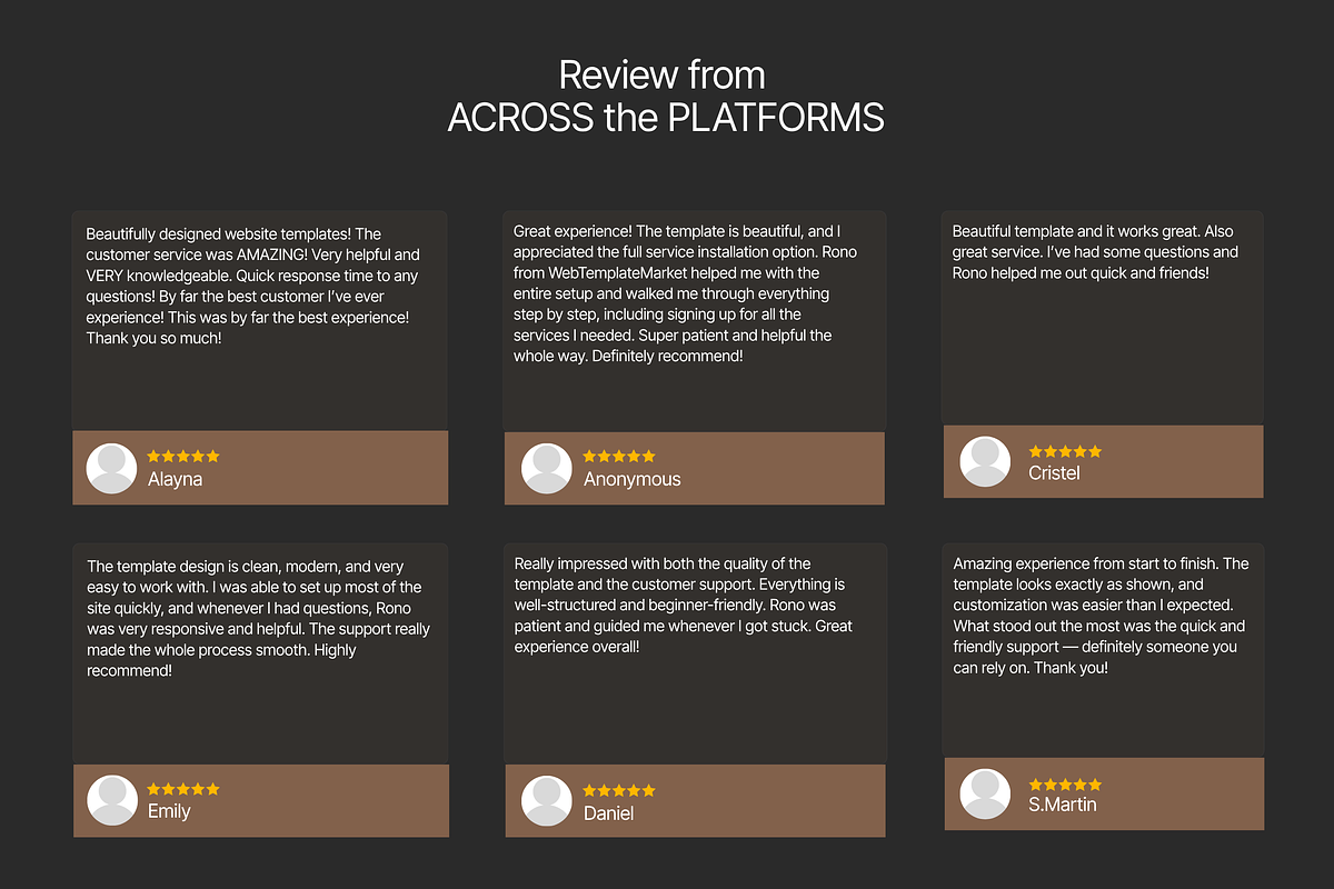 Dark Luxury Salon & Spa Template, a WordPress Template by Web Template Market (Photo 7 of 9)