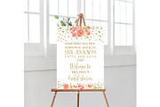 Bridal Shower Wedding Welcme Sign, a Stationery Template by DreamsClipArt (Thumbnail 1 of 2)