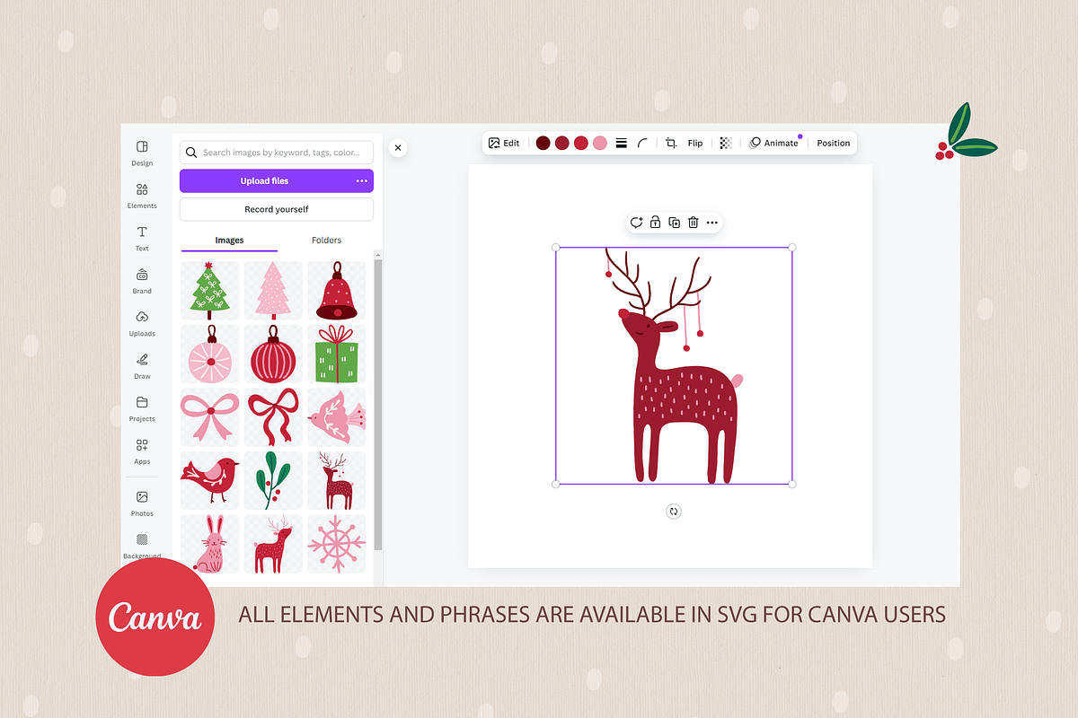 Holiday Forest Kit, a Seasonal Illustration by miumiu (Photo 7 of 15)