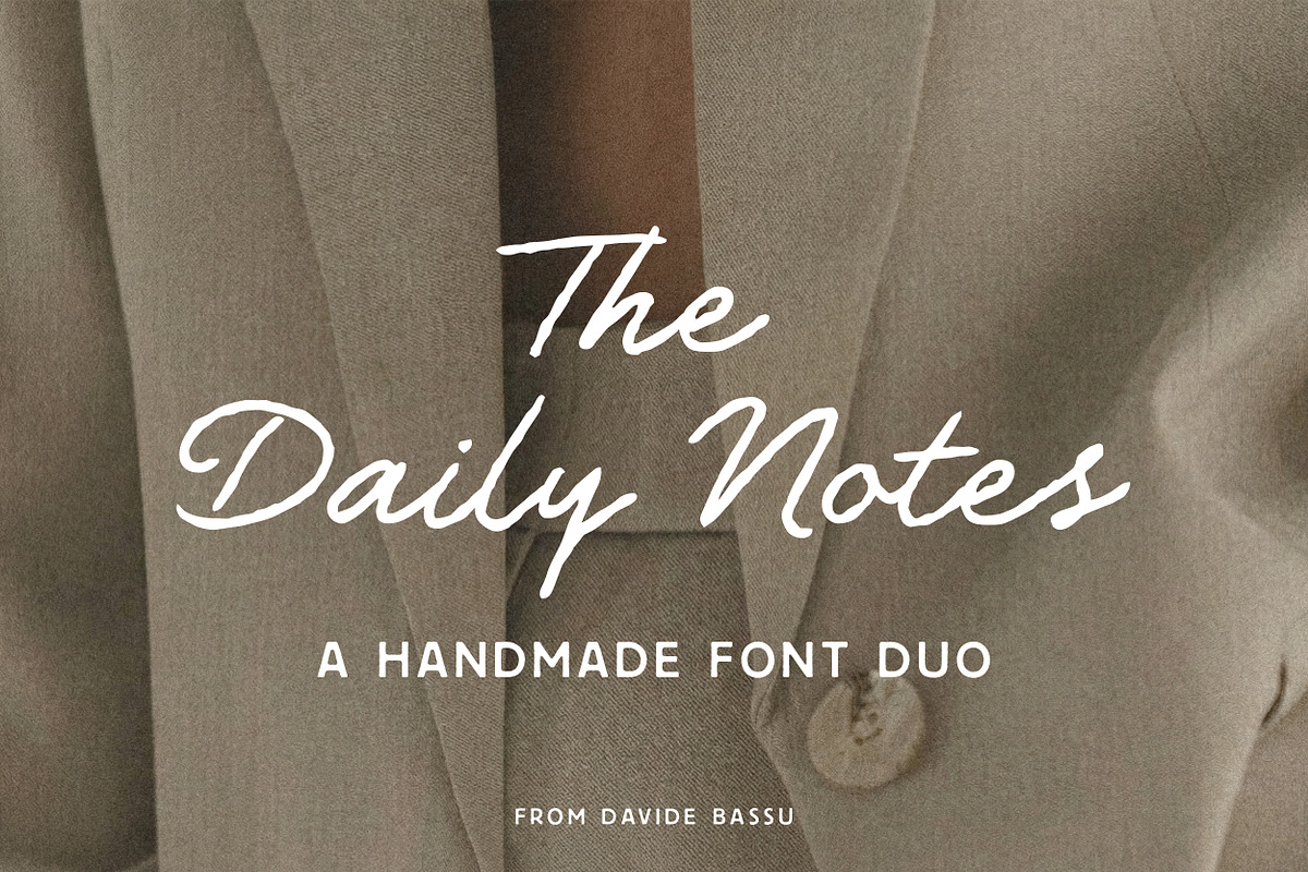 The Daily Notes - Script and Sans, a Handwritten Font by Davide Bassu (Photo 1 of 14)
