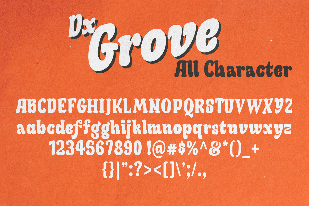 Dx Grove - Variable Retro Font, a Serif Font by Dirtyline Studio (Photo 12 of 12)