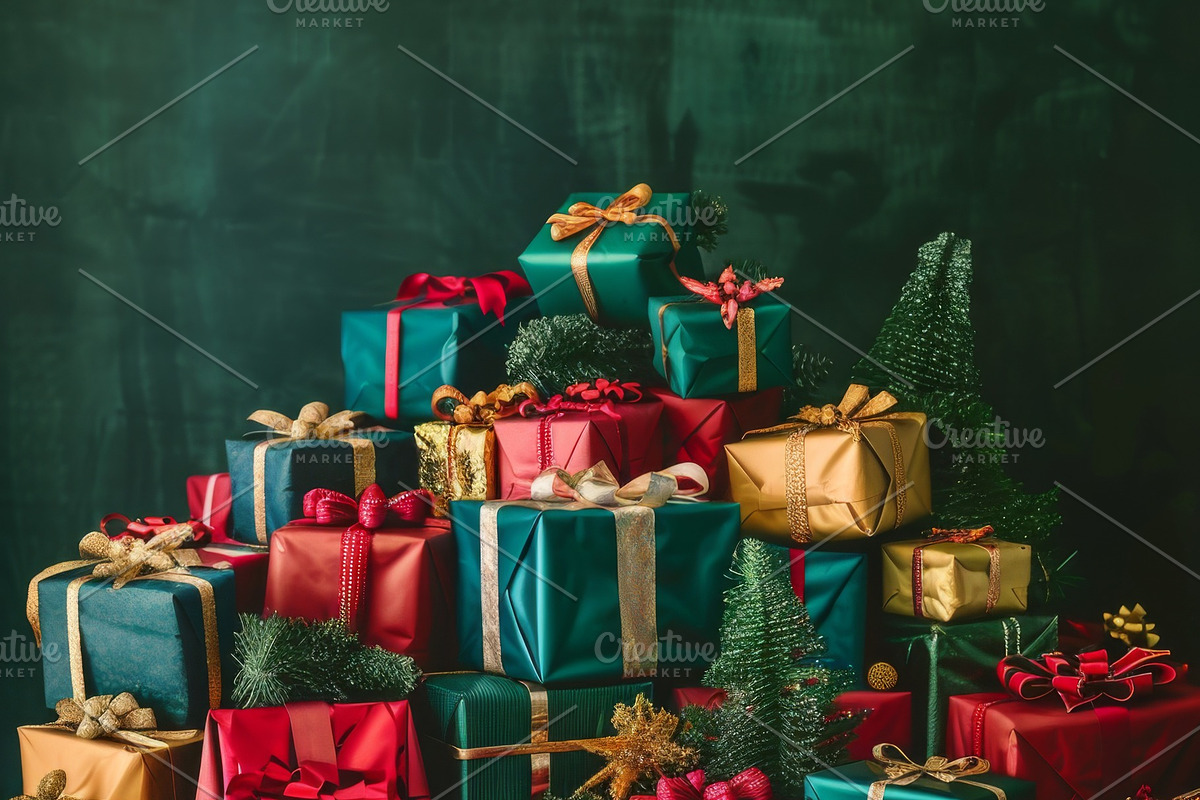 86 Gift boxes with ribbons and bows, a Holiday Photo by Handmadefont (Photo 30 of 90)