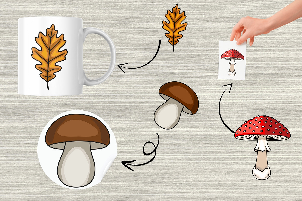 Mushroom Foraging: Patterns&Clipart, a Pattern Graphic by Elatedowl (Photo 5 of 13)