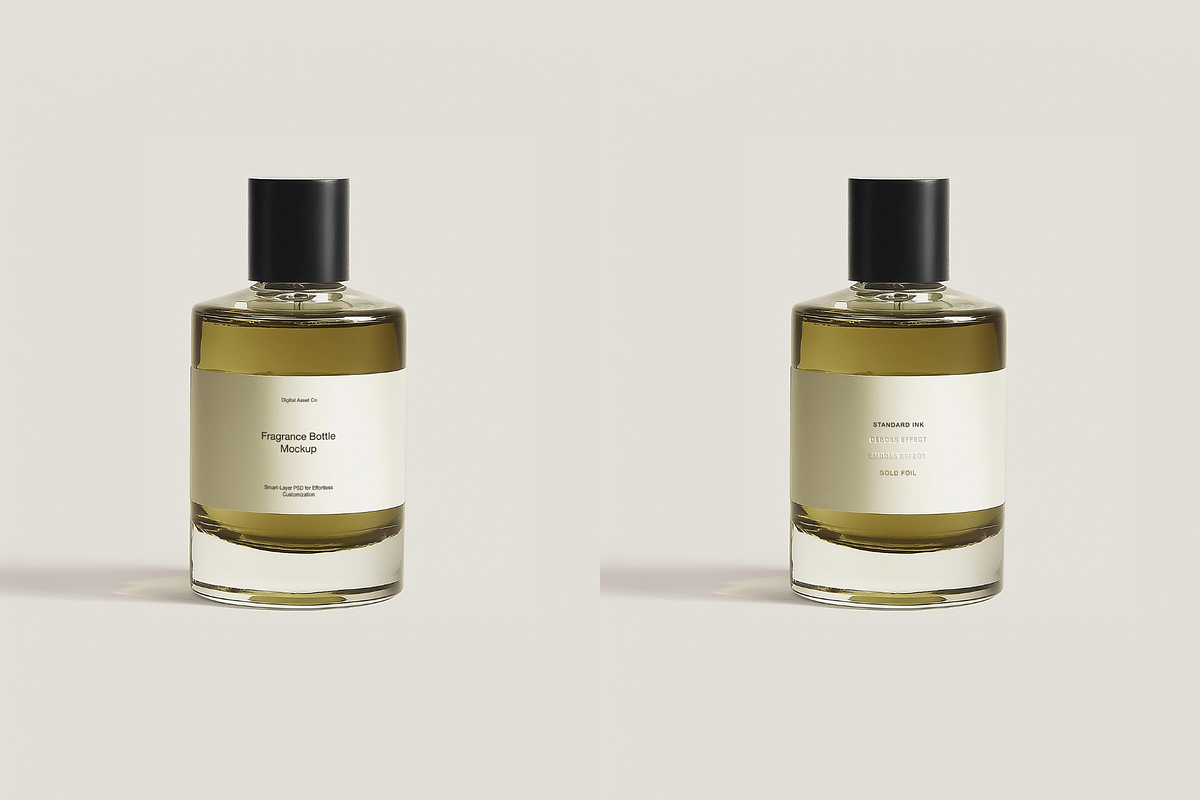 Cosmetic Fragrance Bottle Mockup, a Packaging Mockup by Digital Asset Co (Photo 2 of 4)