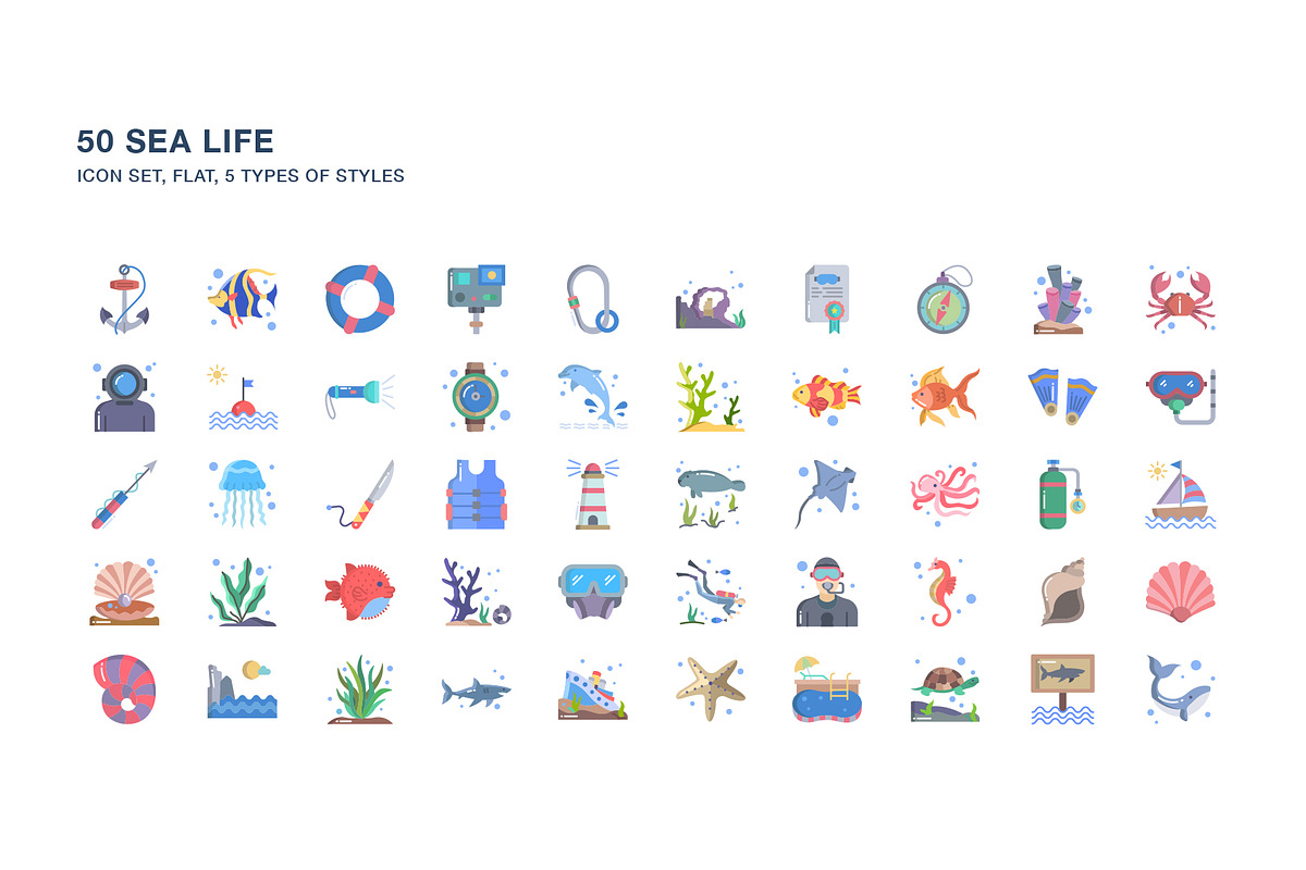 Sea Life icon set, an Icon by Icongeek26 (Photo 6 of 6)