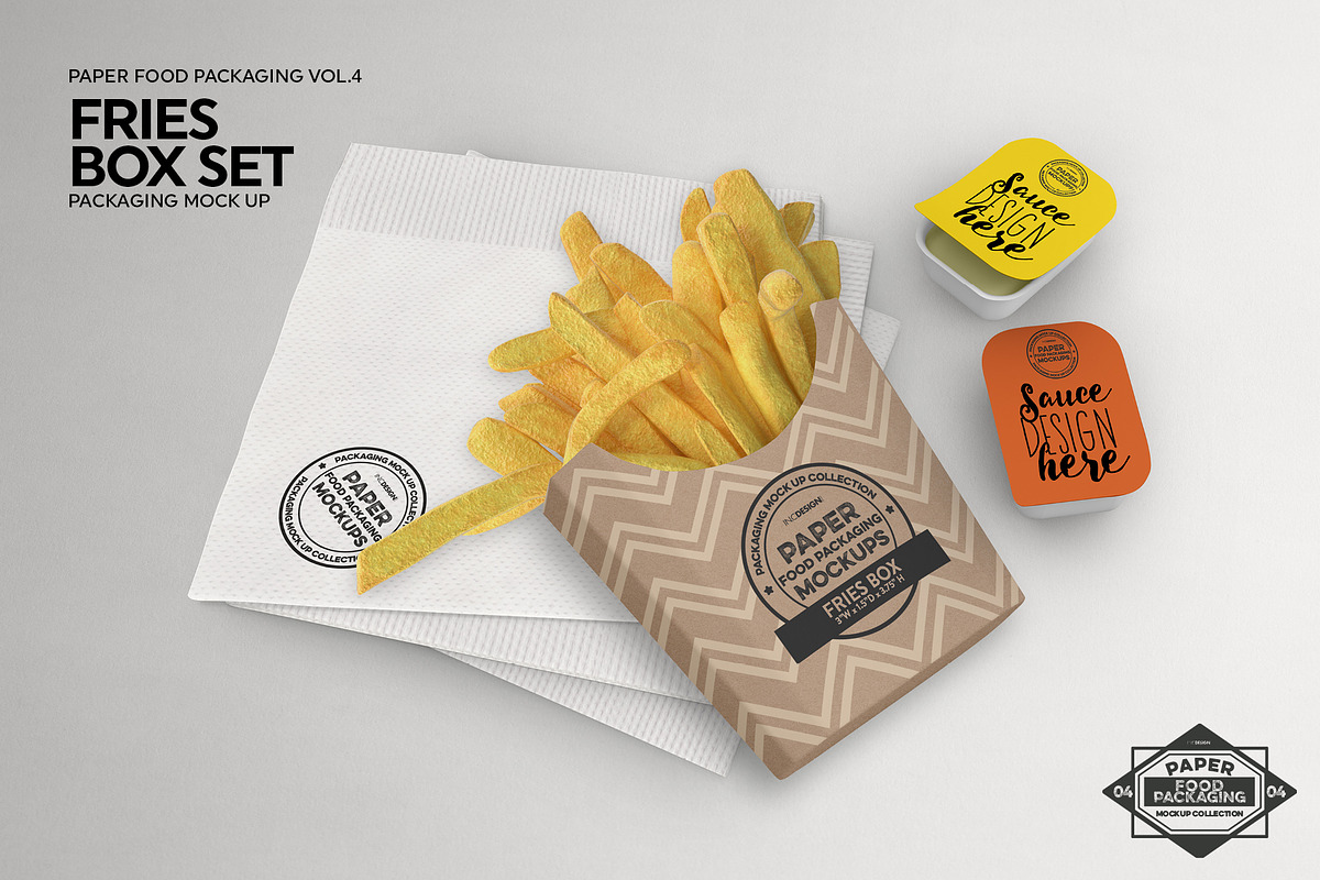 VOL.4: Food Box Packaging Mockups, a Packaging Mockup by INCDesign (Photo 5 of 21)