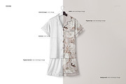 Silk Short-sleeve Pyjama Mockup Set, a Bottom Mockup by creatsy5 (Thumbnail 3 of 12)