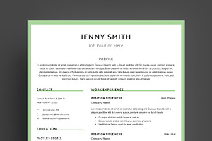 Resume Template Word Modern Clean CV