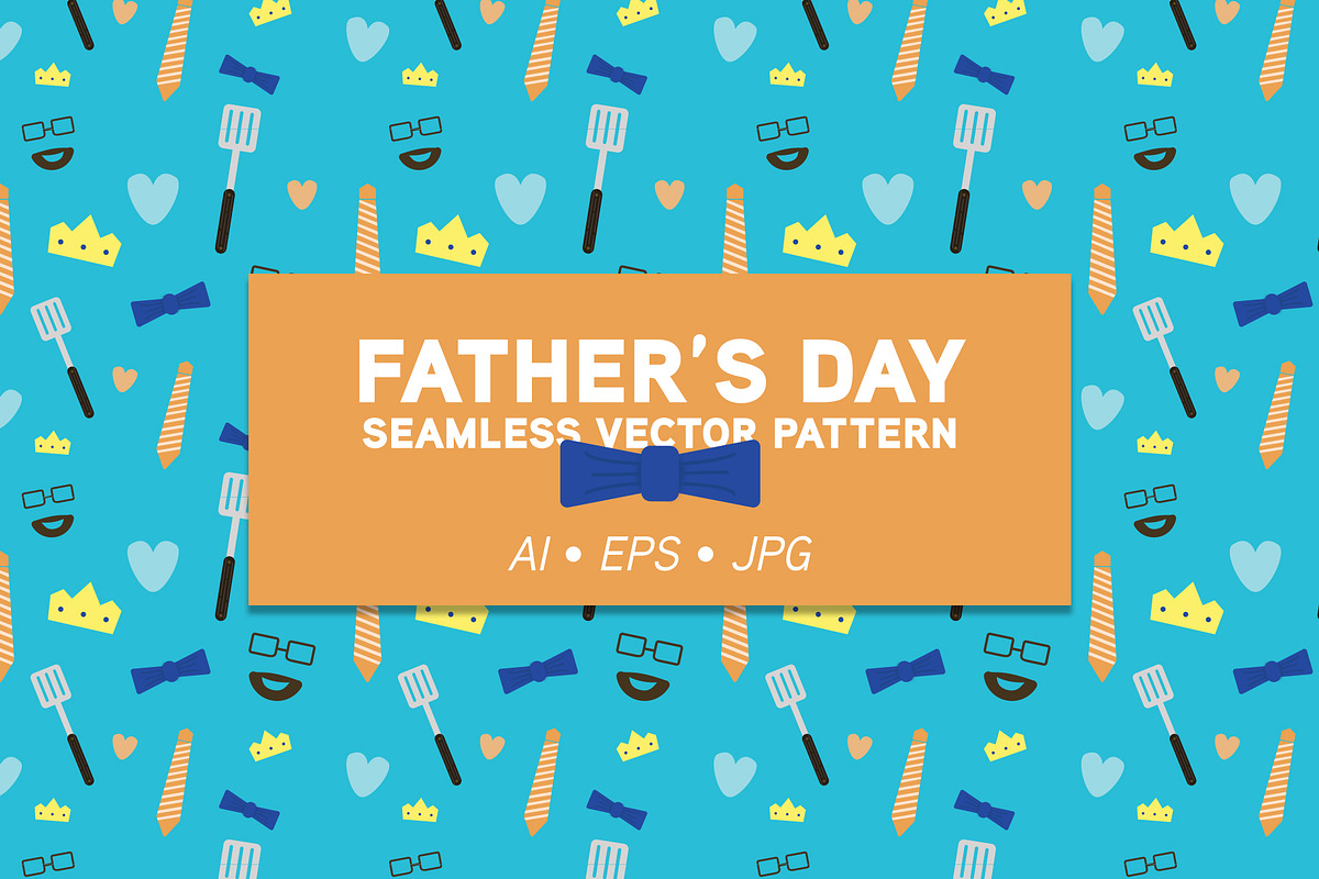 Father's Day Seamless Pattern, a Pattern Graphic by IFBdesign (Photo 1 of 3)