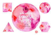watercolor geometric shapes, a Shape Add-On by Anku Graphics (Thumbnail 1 of 5)