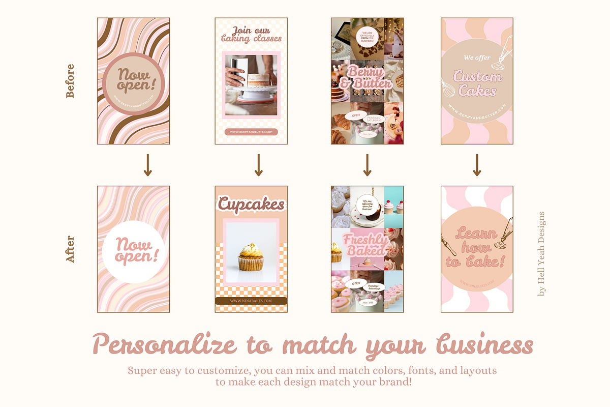 Bakery Instagram Story Templates, a Social Media Template by Hell Yeah Designs (Photo 8 of 8)