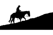 Cowboy Horse Rider SVG Bundle, a Graphic by Creativeshirt (Thumbnail 6 of 13)