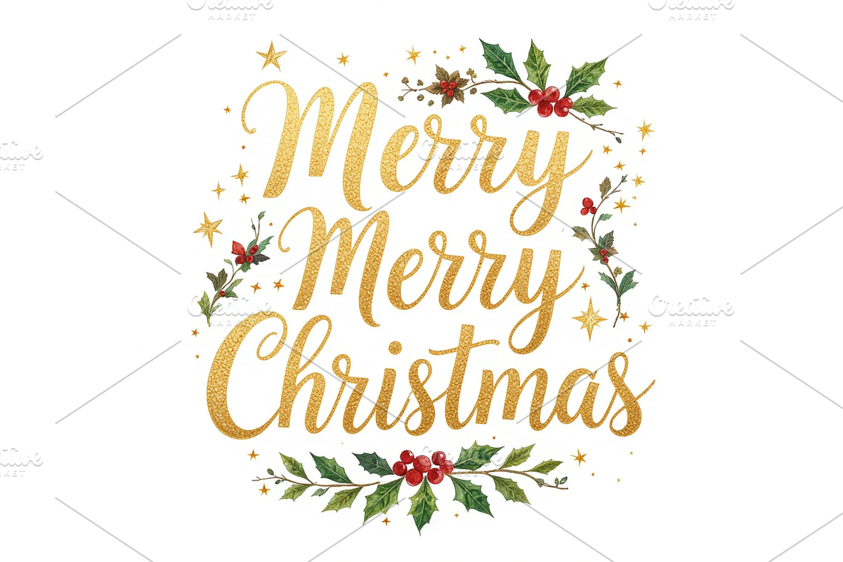 Merry Christmas Quote designs, a Seasonal Illustration by Creative design (Photo 5 of 7)
