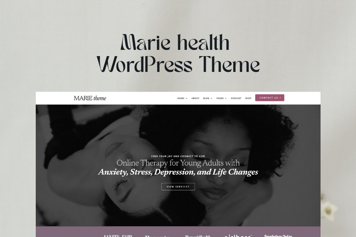 Therapist Marie WordPress Divi 5, a WordPress Template by Lovely Confetti (Photo 3 of 5)