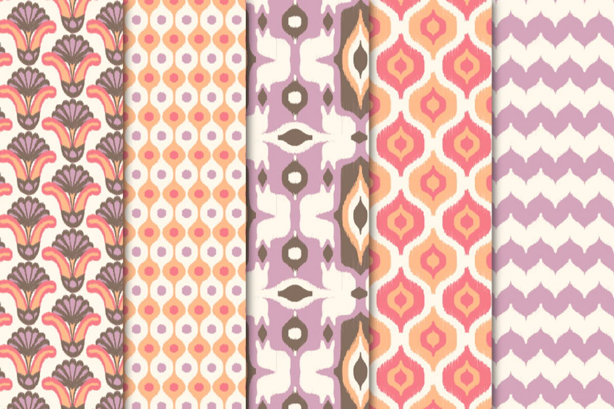 Digital Paper Ikat preview 3