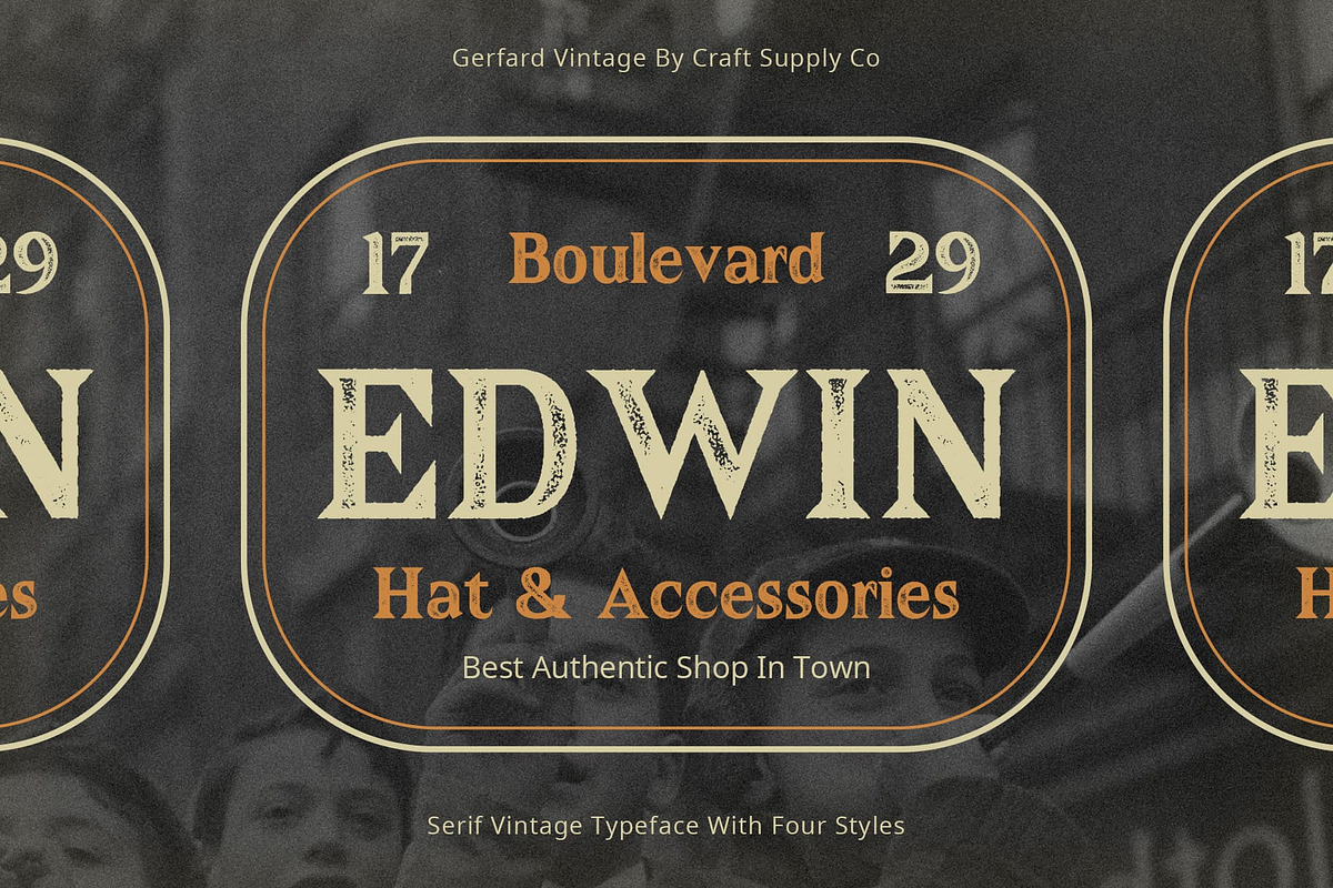 Gerfard Vintage, a Serif Font by Craft Supply Co. (Photo 3 of 8)