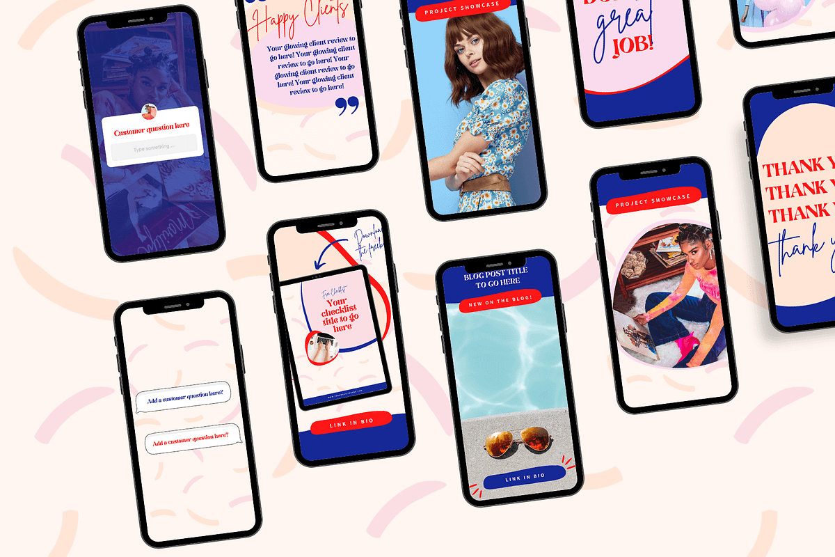 Bold Canva Instagram Story Templates, a Social Media Template by Kurly Creative (Photo 4 of 11)