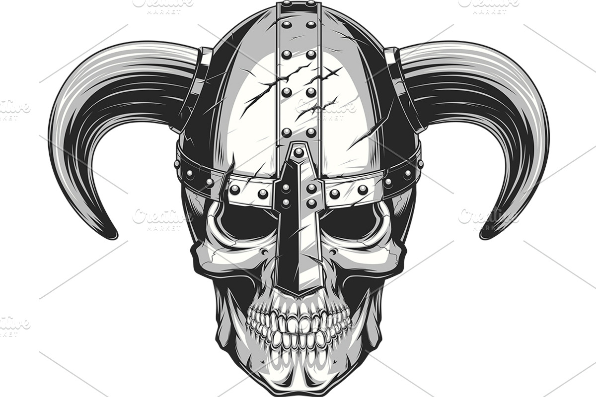 Viking Skull in helmet, a Healthcare Illustration by Mark2000