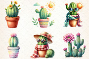 Watercolor Summer Cactus Clipart, an Illustration by Libby Wishes (Thumbnail 4 of 4)