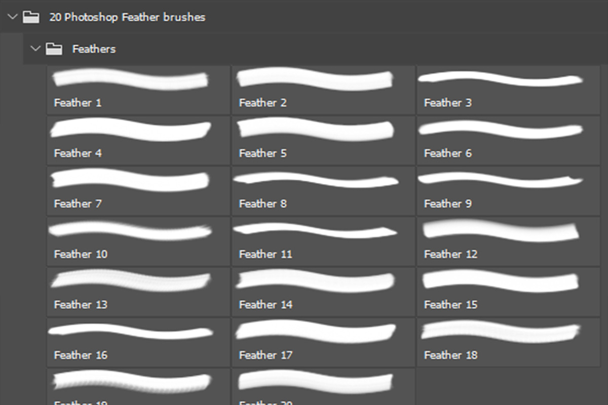 Adobe Photoshop feather brushes, a Brush Add-On by TiveCreate (Photo 3 of 3)