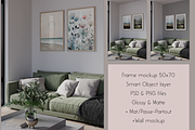 Double vertical frame mockup - 50x70, a Household Mockup by Hunny Badger (Thumbnail 2 of 6)