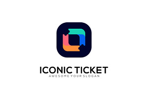 ticket vector template logo design