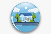 Residential Building landscaped, a Decorative Illustration by zyxroun shop (Thumbnail 2 of 3)