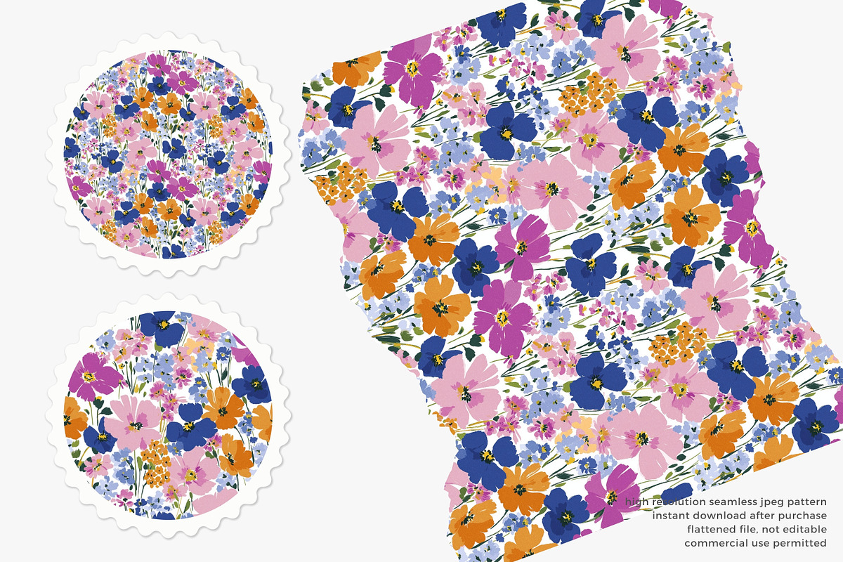 wildflower seamless pattern bundle, a Pattern Graphic by Patishop Art (Photo 14 of 15)