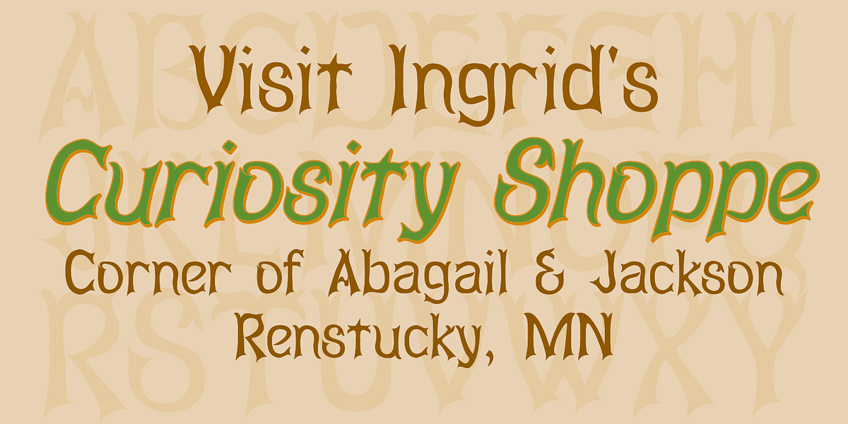 AbagailJackson, a Handwritten Font by Ingrimayne Type (Photo 2 of 6)