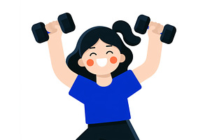A depiction of a woman working out, a Sports & Recreation Photo by ZinetroN