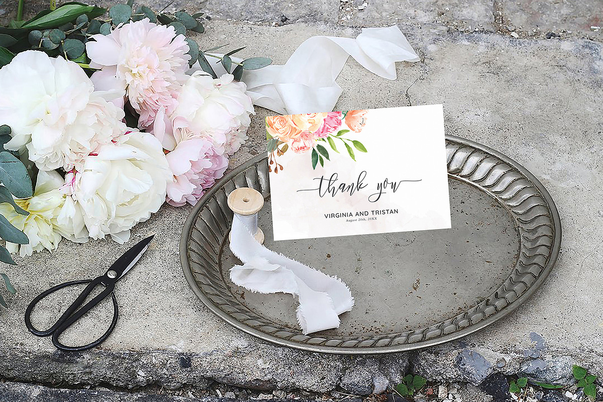 Blush Floral Wedding Invitation Set, an Invitation Template by DesignDevisers (Photo 13 of 15)