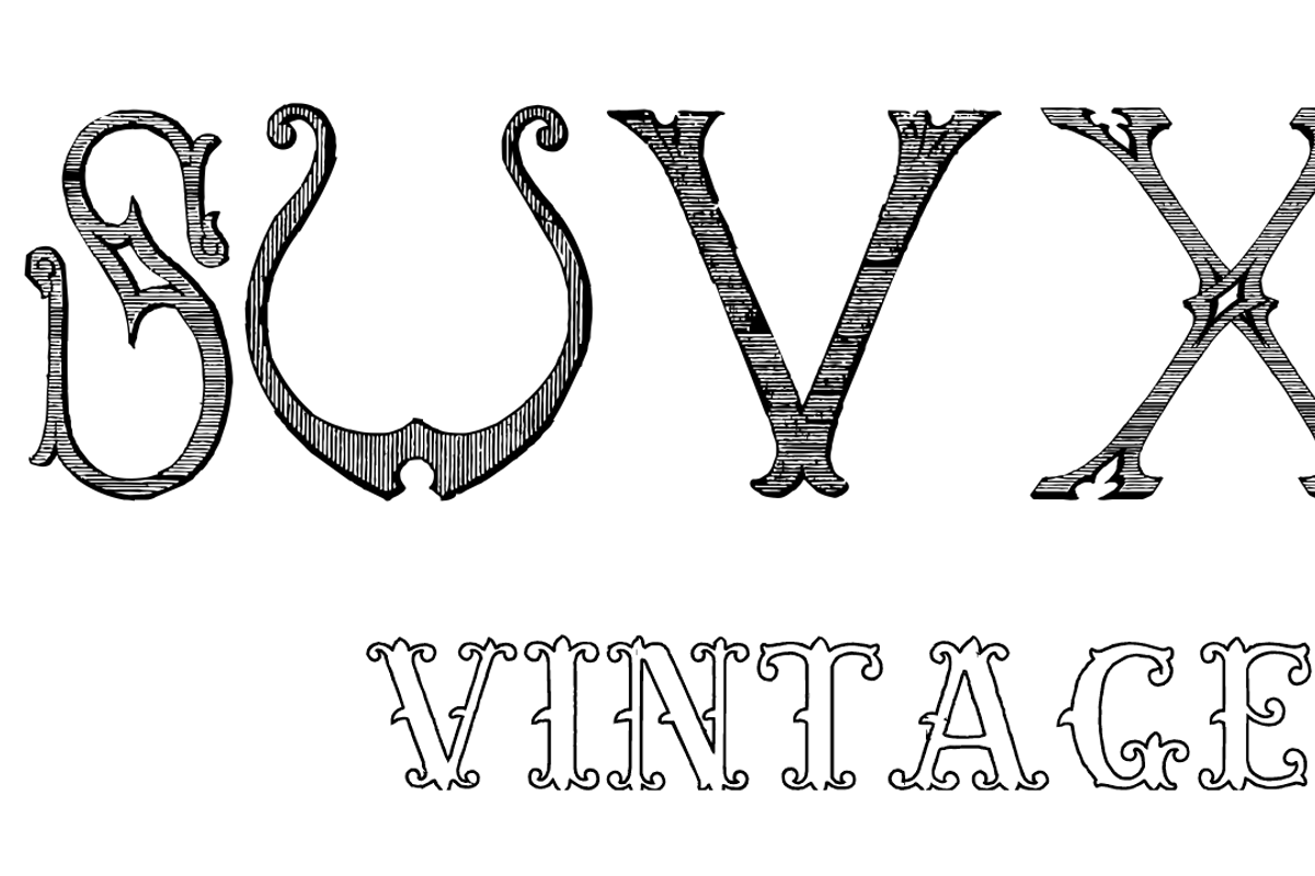 Victorian Alphabets PACK 19 FONTS !!, a Blackletter Font by Intellecta Design (Photo 46 of 48)