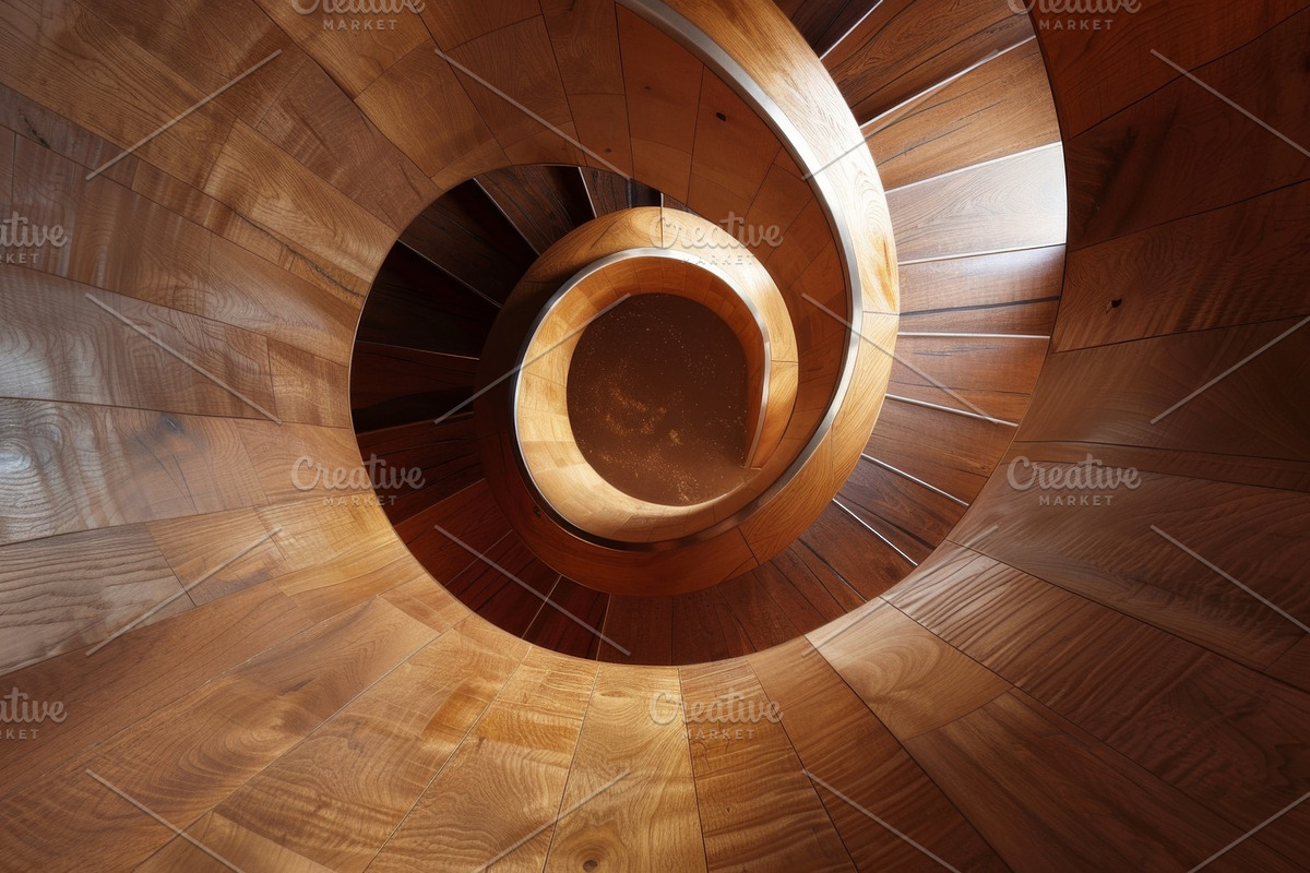 69 Spiral wooden staircases, an Architecture Photo by Handmadefont (Photo 10 of 73)