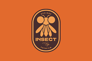 Insect Animal Fly Wings Logo