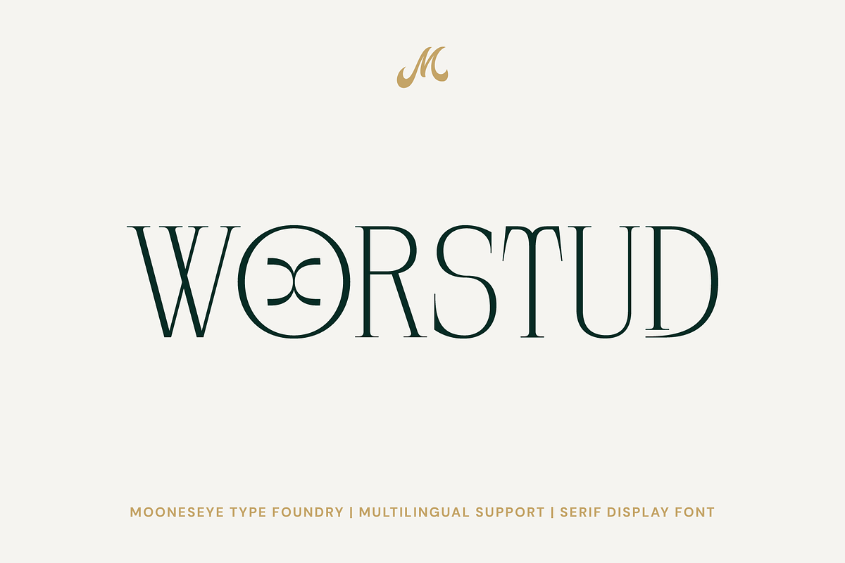 Wordstud - Luxury Serif Display Font, a Serif Font by MooneseyeType (Photo 1 of 8)