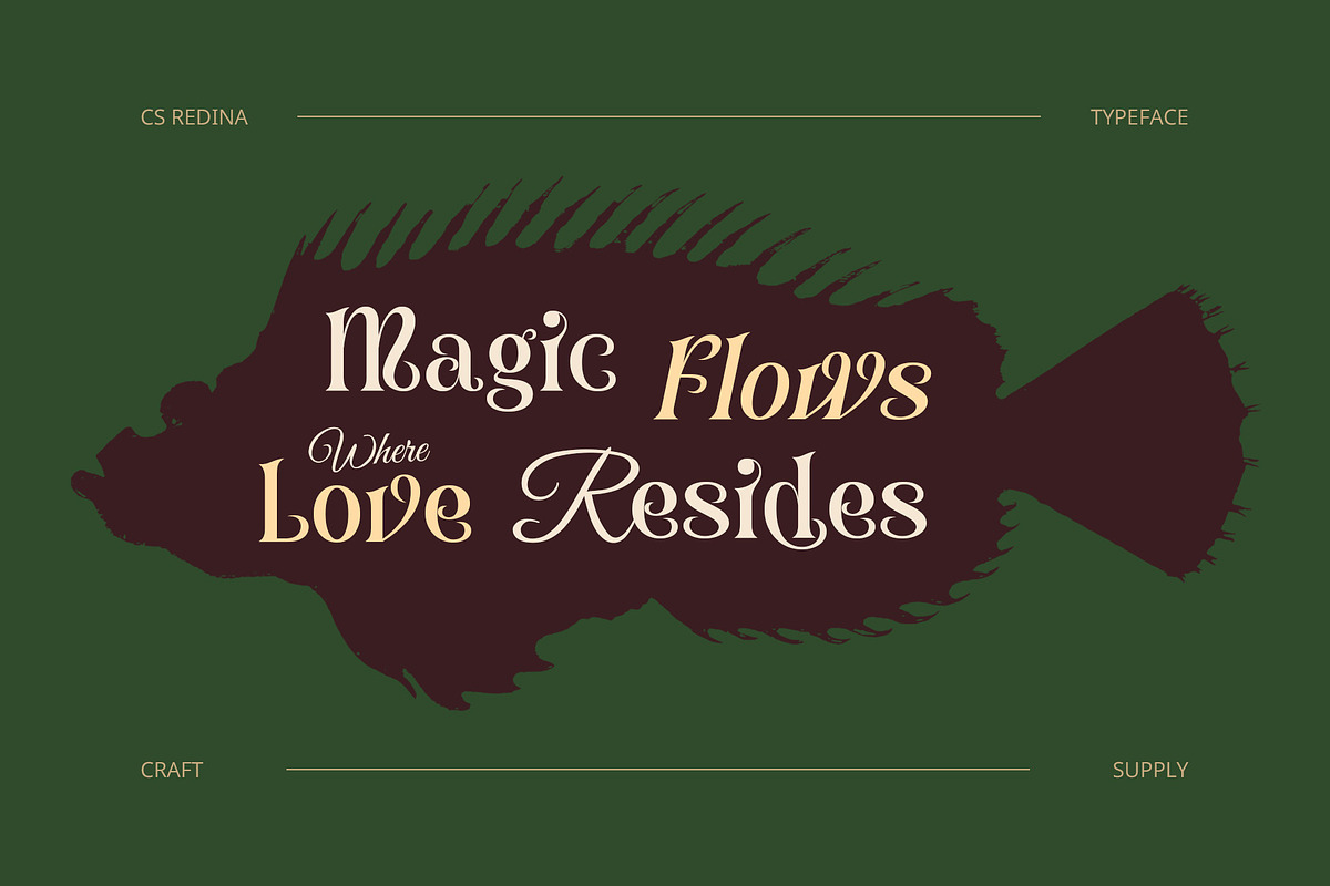 CS Redina – Fantasy Font, a Serif Font by Craft Supply Co. (Photo 3 of 8)